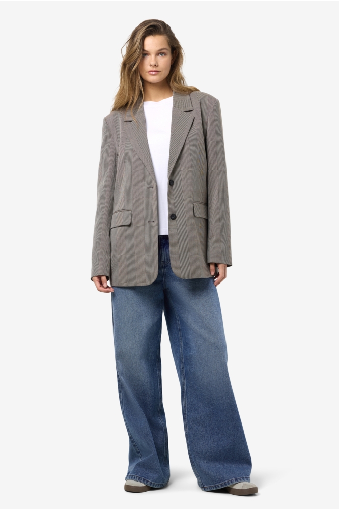 NMWERA CHECK BLAZER FWD 27035182 Toasted Coconut/WINDSOR WINE